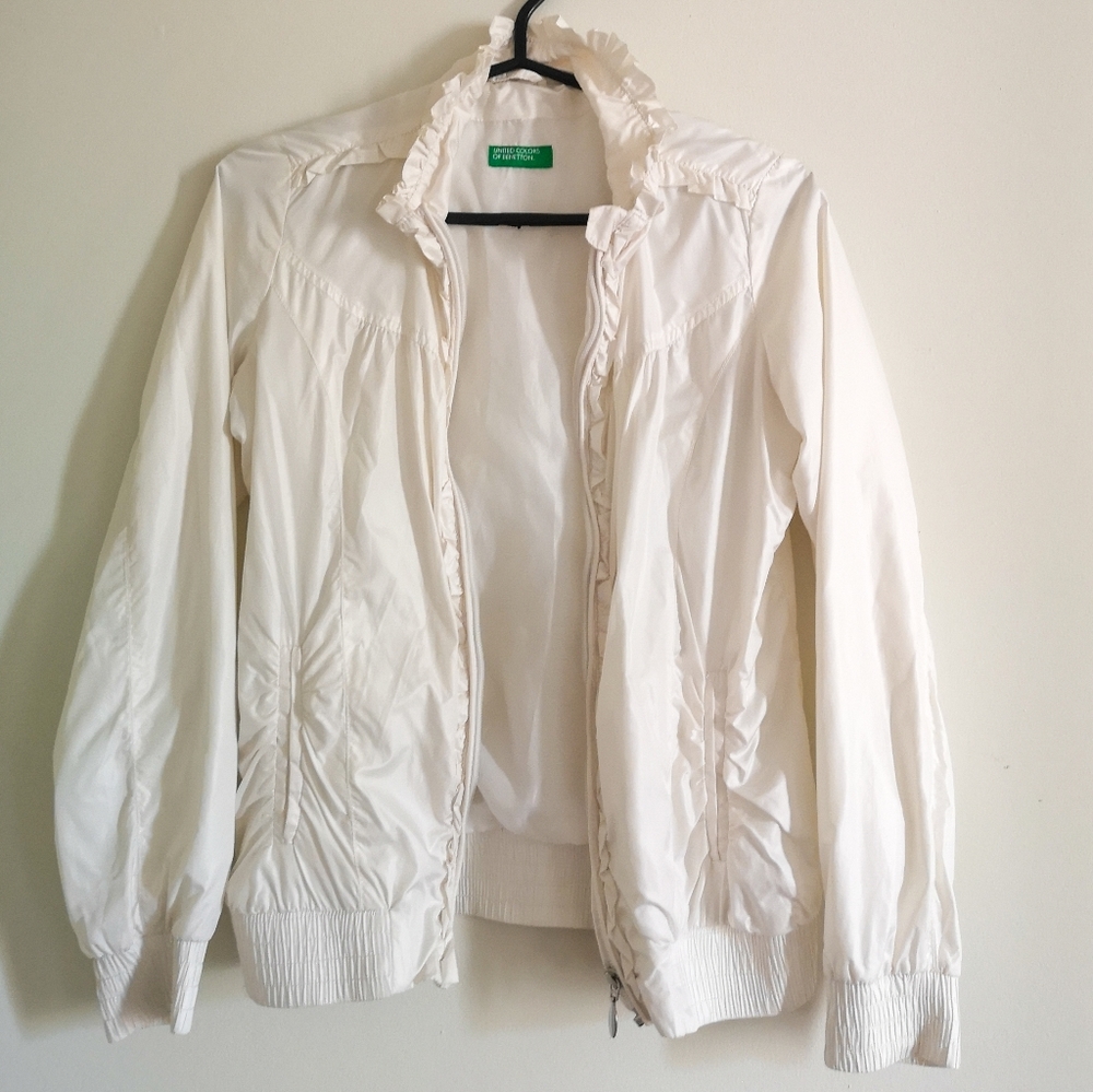 UNITED COLORS OF BENETTON White summer jacket